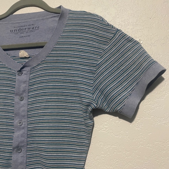 Victorias Secret Striped Button Front Romper SZ M - Picture 5 of 6